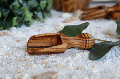 Apfel-Dose aus Holz – dekorativ &amp; vielseitig – ca. Ø9 cm – Salzschippchen