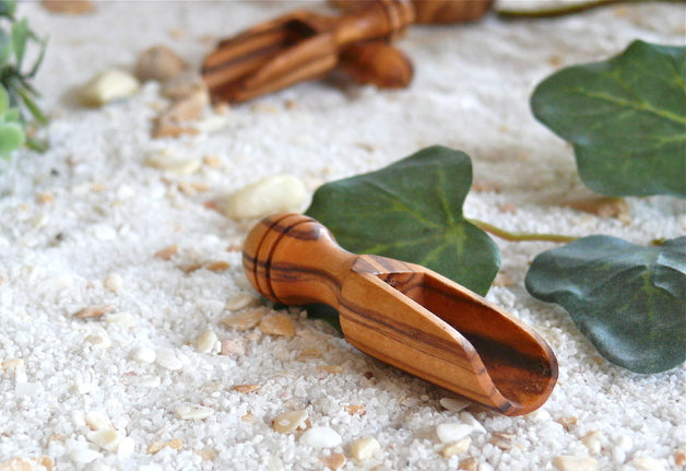 Apfel-Dose aus Holz – dekorativ &amp; vielseitig – ca. Ø9 cm – Salzschippchen