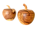 Apfel-Dose aus Holz – dekorativ &amp; vielseitig – ca. Ø9 cm – Salzschippchen