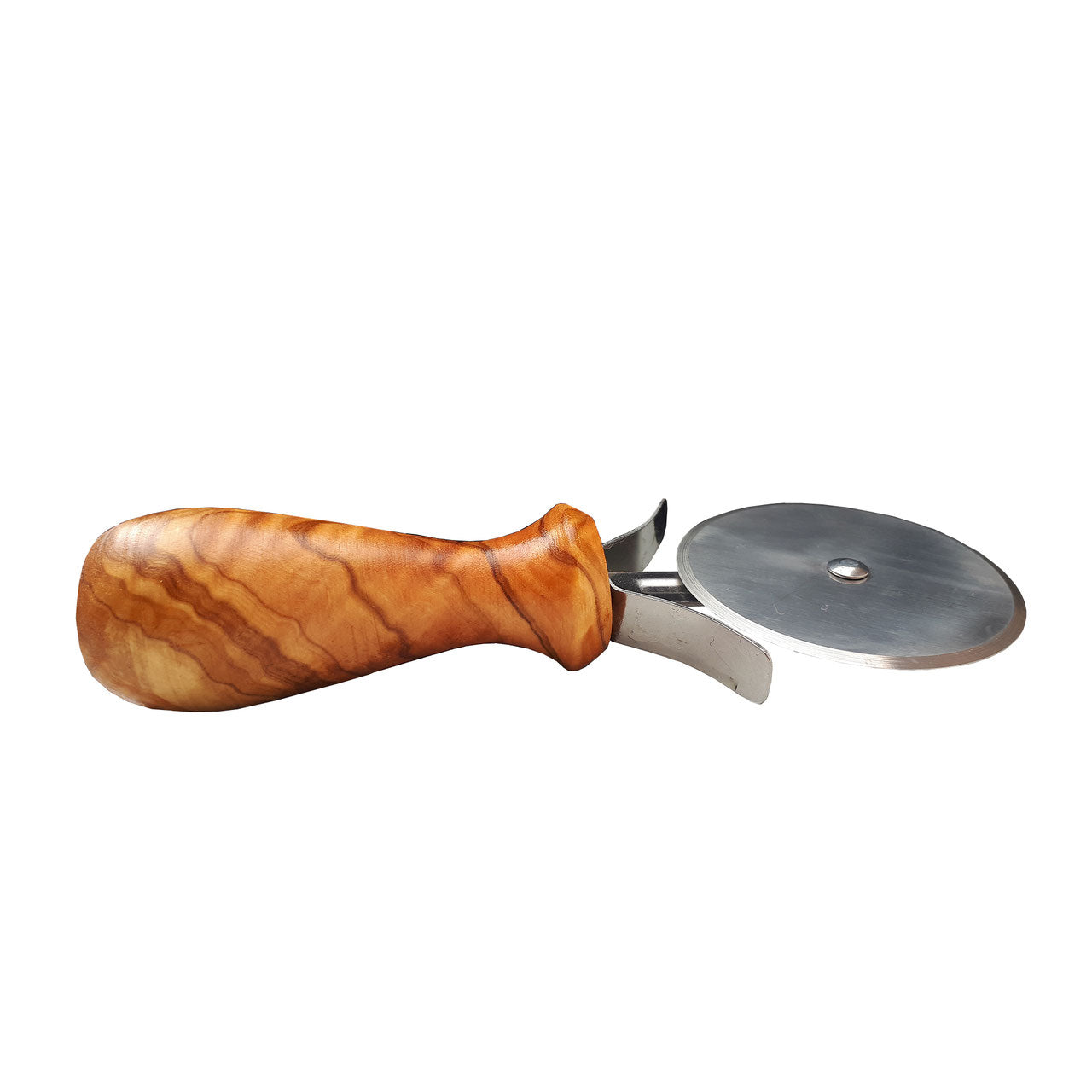 Pizzaschneider mit Olivenholzgriff – hochwertig &amp; handlich – ca. 16,5 cm Gesamtlänge
