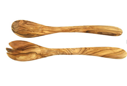 Salatbesteck KLEIN 21 cm aus Olivenholz