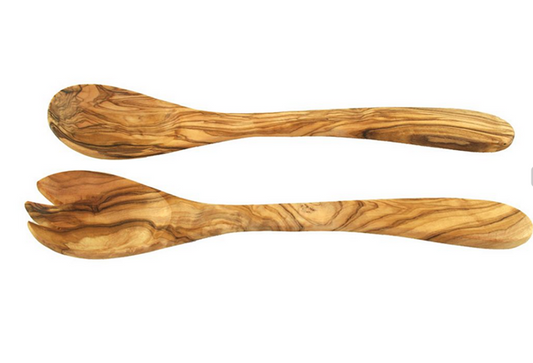 Salatbesteck KLEIN 21 cm aus Olivenholz